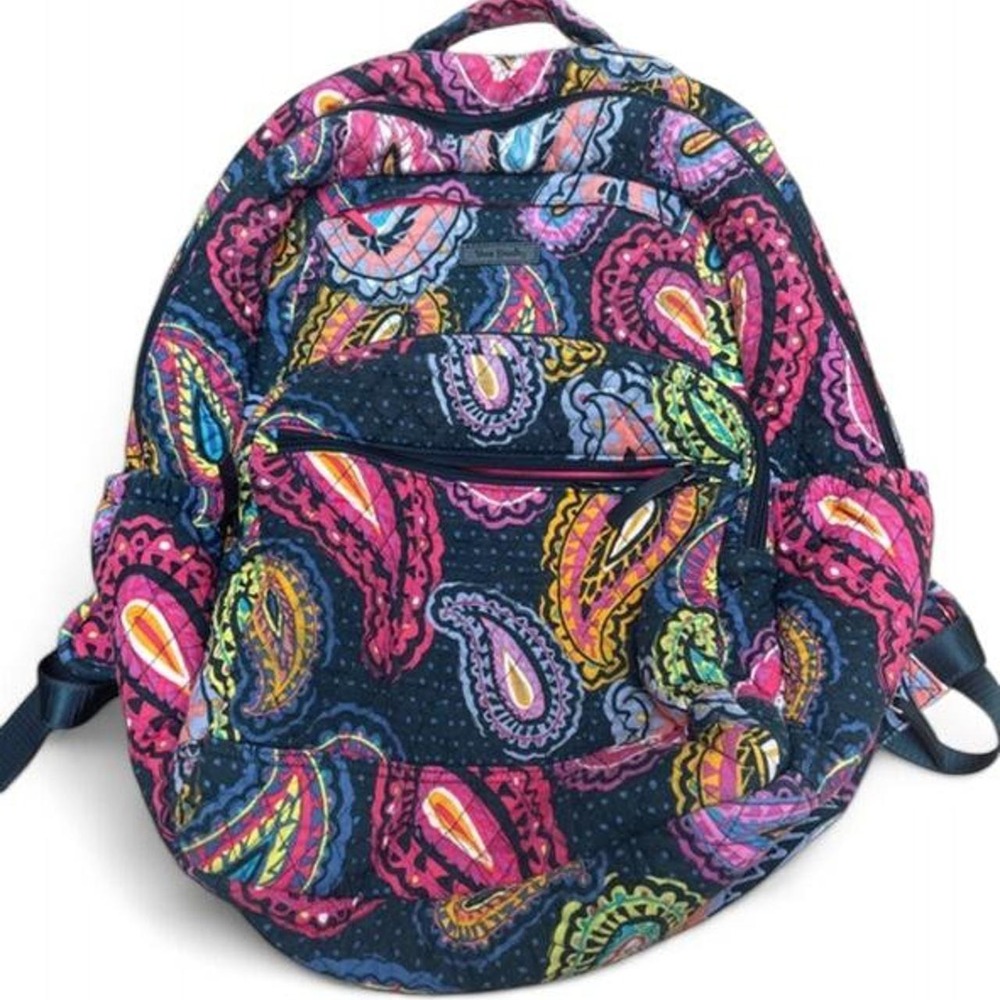 Vera Bradley Lighten Up Essential Large Backpack Twilight Paisley Quilted Bag